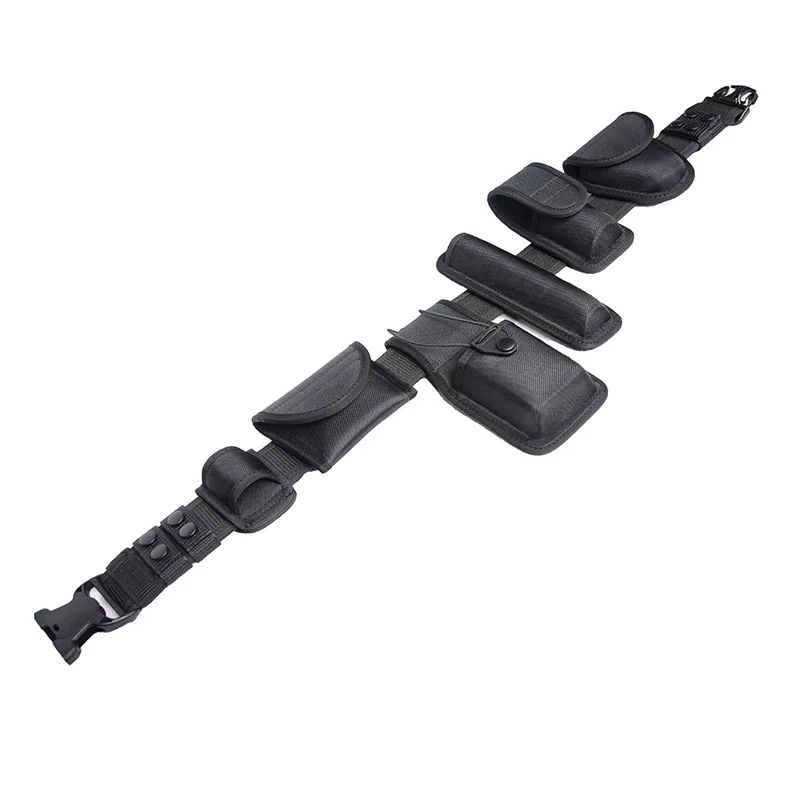 Waterproof Nylon Multifunctional Waist Belt Seven Piece Set for Duty Patrol Security Equipment Fixed Waist Bag