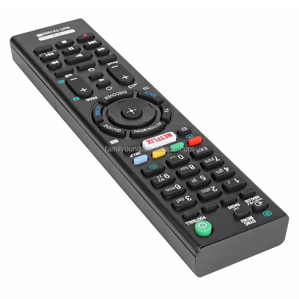 New Replacement Remote Control For Sony TVs - Model RMT-TX100D (Also Fits TX101J, TX102U, TX102D)