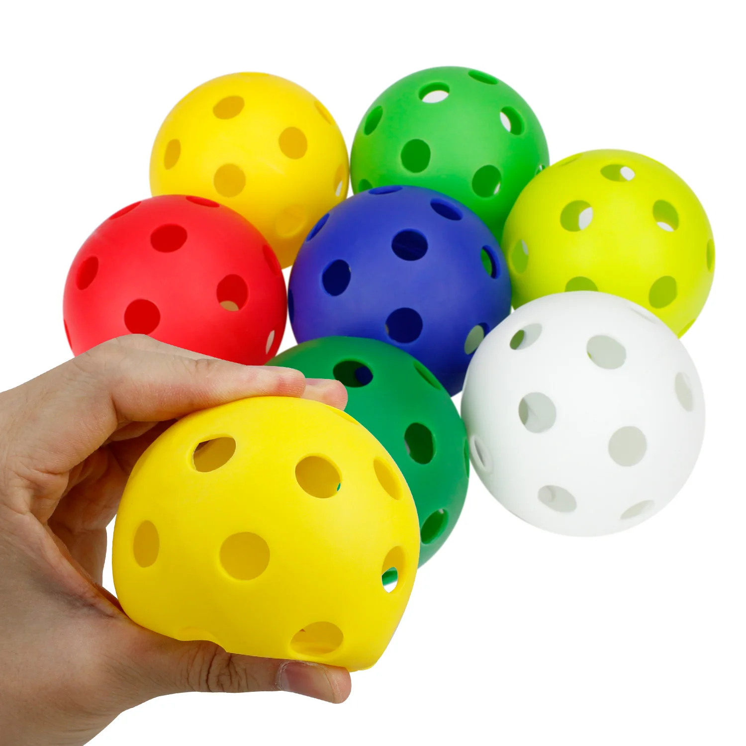 Ball with 7 cm holes, especially for visually impaired and blind do