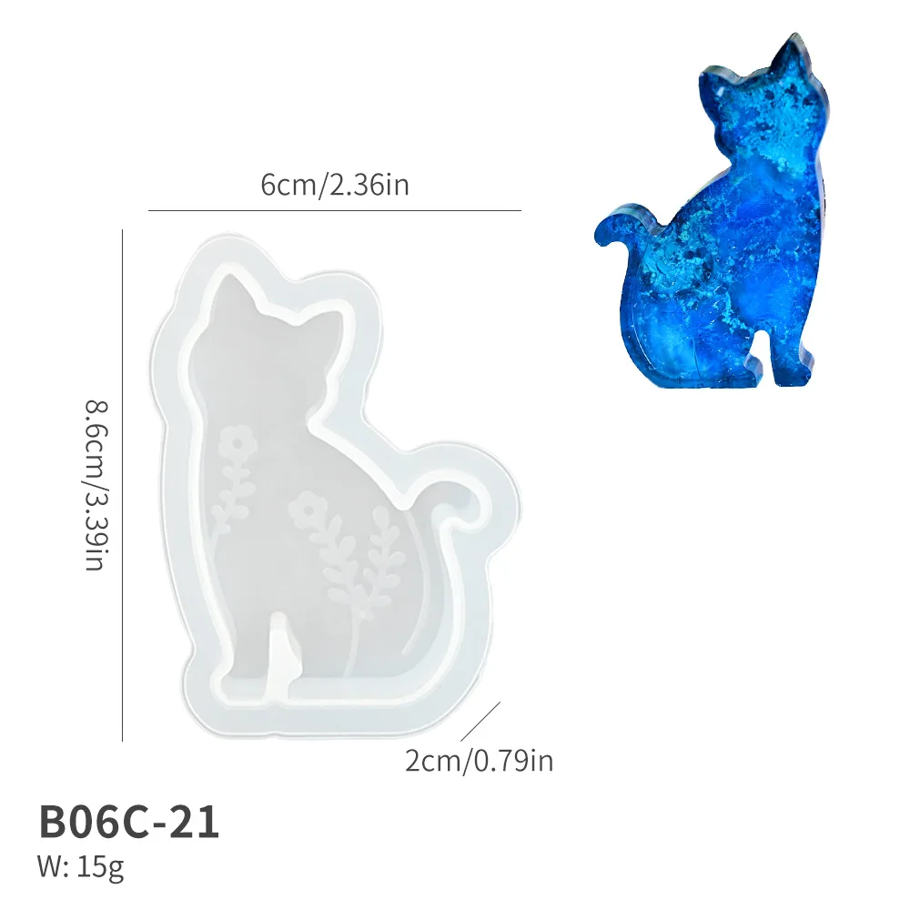 Crystal DIY Easter Bunny Scented Candle Mold Pattern Butterfly Kitten Plaster Silicone Eco-friendly Non-toxic  Silicone Mold manufacture