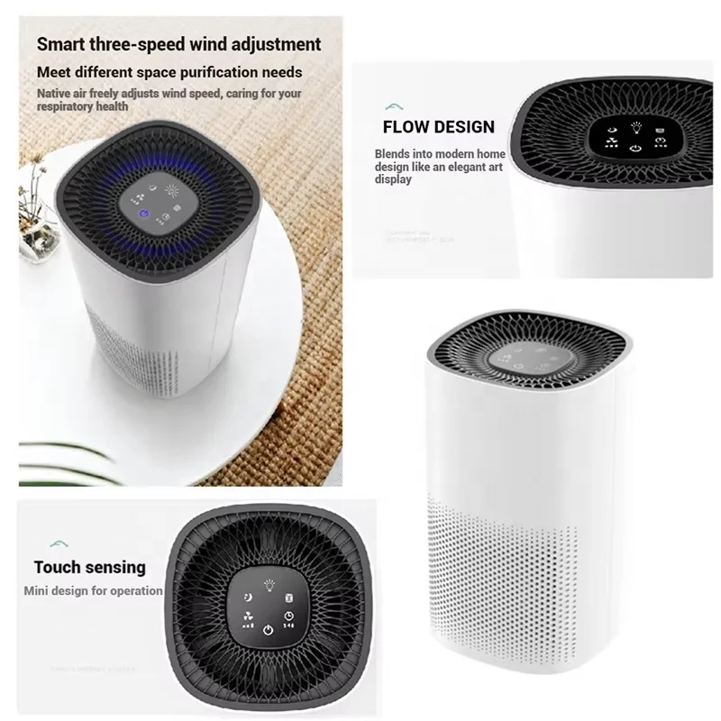 Intelligent Indoor air Purifier with UVC Lamp for Sterilization and Deodorization Home Mini Negative Ion air Purifier 4