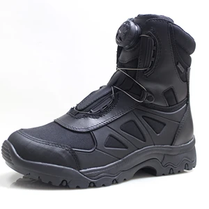 Combat Boots Tactical BOA Fast Lacing Boots Factory OEM Brand Name Trendy for Men Genuine Leather Fashion Trend