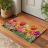 Colorful Tulip-Style Coconut Fiber Mat