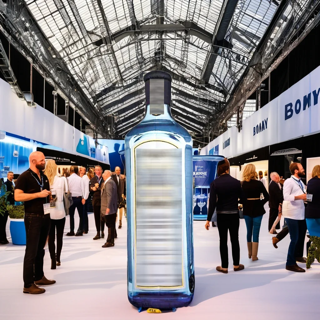 Outdoor Event Advertising Model square Inflatable Gin Wine Bottle Shaped Inflatable