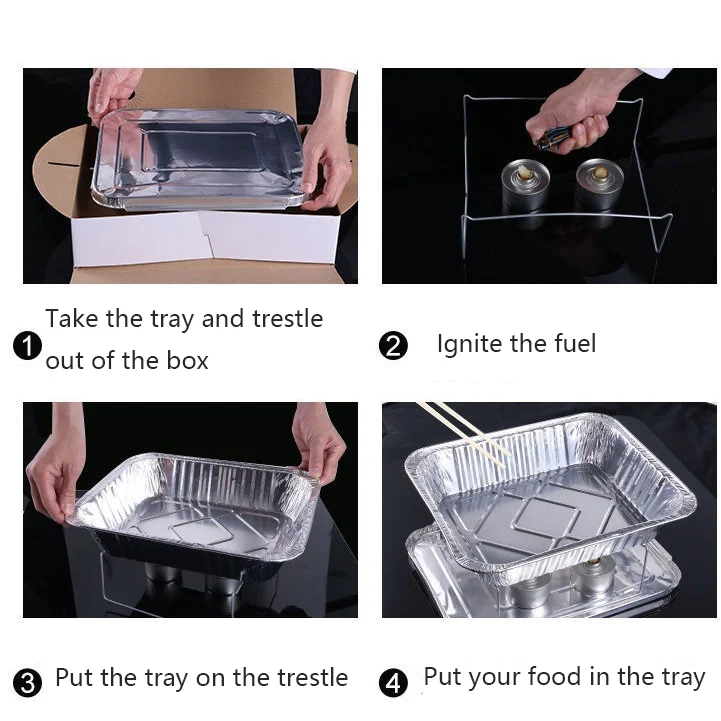 10x13" 3500ml Half Size Deep Pan Disposable Takeaway Deep Reusable