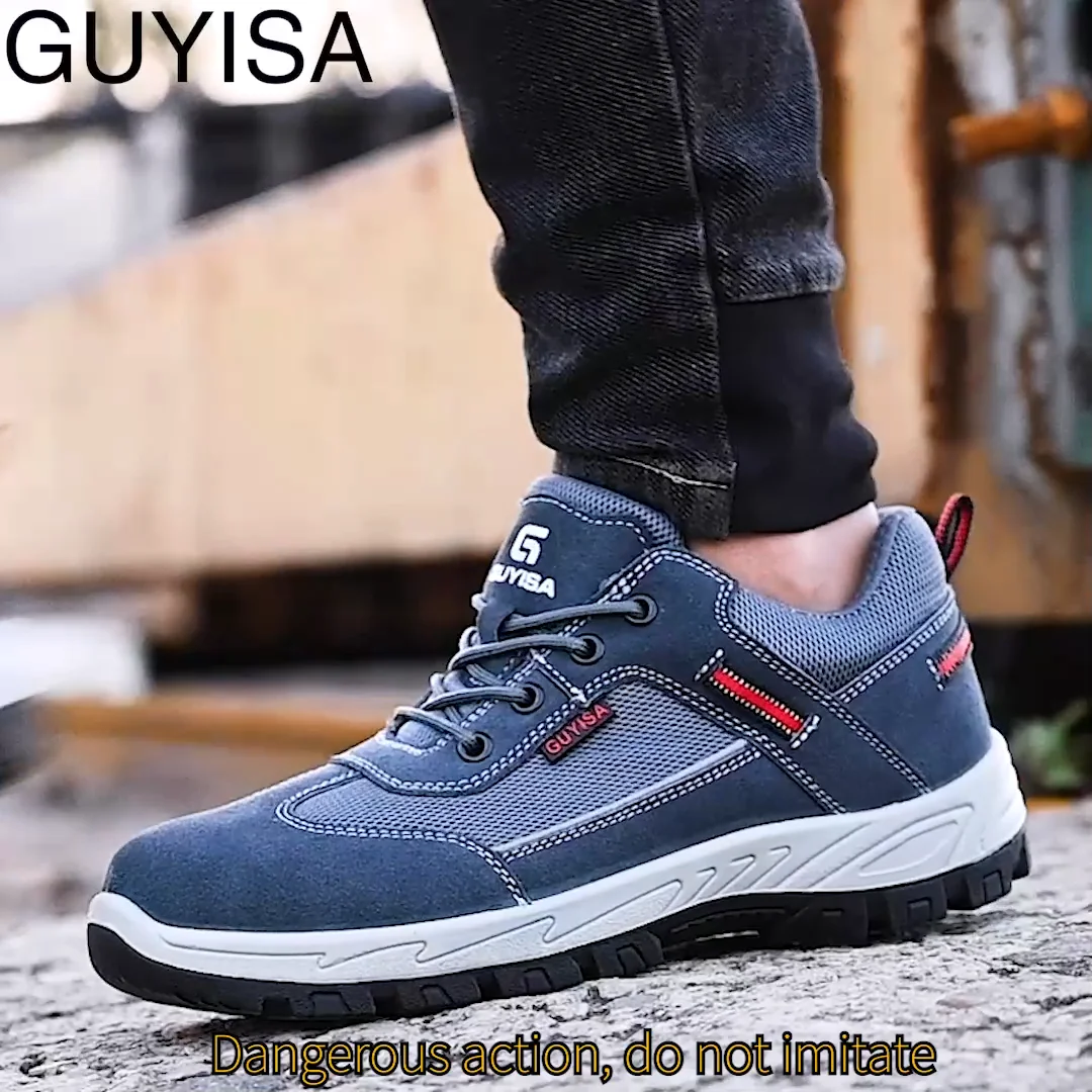 Guyisa Industrial Safety Shoes European Standard Steel Toe Puncture