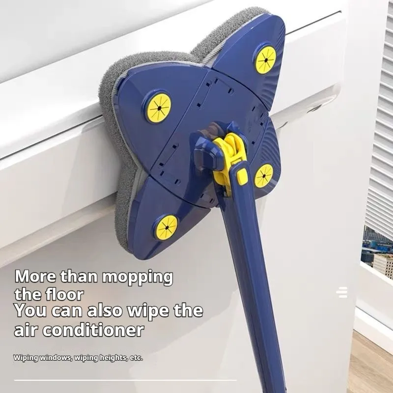 Оптовая продажа многофункциональная большая плоская Швабра 3 в 1 с вращающейся головкой и наполнением из микрофибры для бытовых чистящих инструментов треугольная