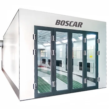 Electric/Diesel/Gas Heating 8m *4m Luxury Spray Booth Auto Car Paint Booth Big Glass Gate Luxury Car Paint Room