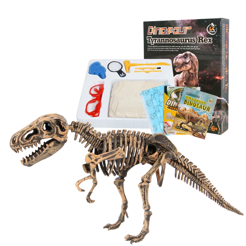 Cheap Toy Archaeology Dig Kit 9 Different Dinosaur Skeleton Digging Toy