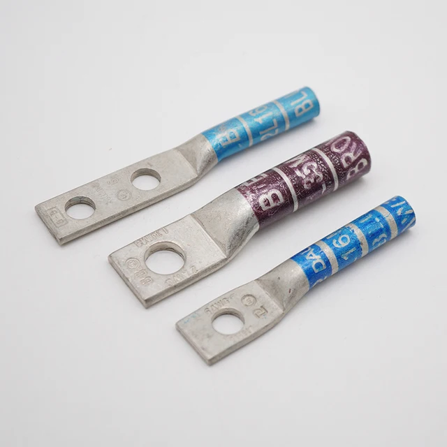 Copper Compression Terminals Customizable Crimp Cable Lugs with Color Coded Lugs for Tubes Copper Tube Terminals