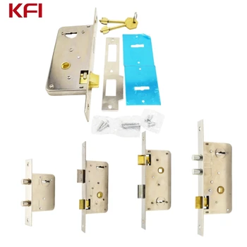 South American Modern Cross Key High Security Lock Body Zinc Alloy Brass for Sliding Lock Entry Door Exterior Mortise Lock