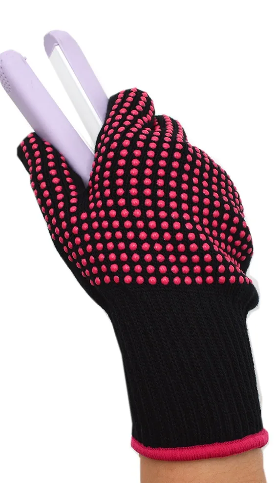 Cotton Pvc Dotted Heat Resistant Gloves For Hair Styling And Dyeing