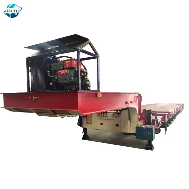 LUYI Brand Customized Hydraulic Multiple Axles Lowbed Semi Trailer  Module Lowboy