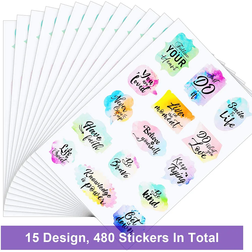 480 Pieces Inspiring Planner Stickers Inspirational Quote Stickers Encouraging  Stickers Motivational Encouragement Stickers for Book Phone Car Bike  Scrapbook