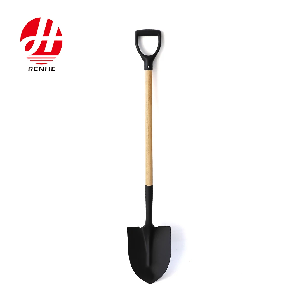 Best-seller na Tinitibay na Bakal na Pala para sa Pagsasaka na may Kahoy na Hawakan