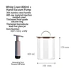 800ml+hand pump White