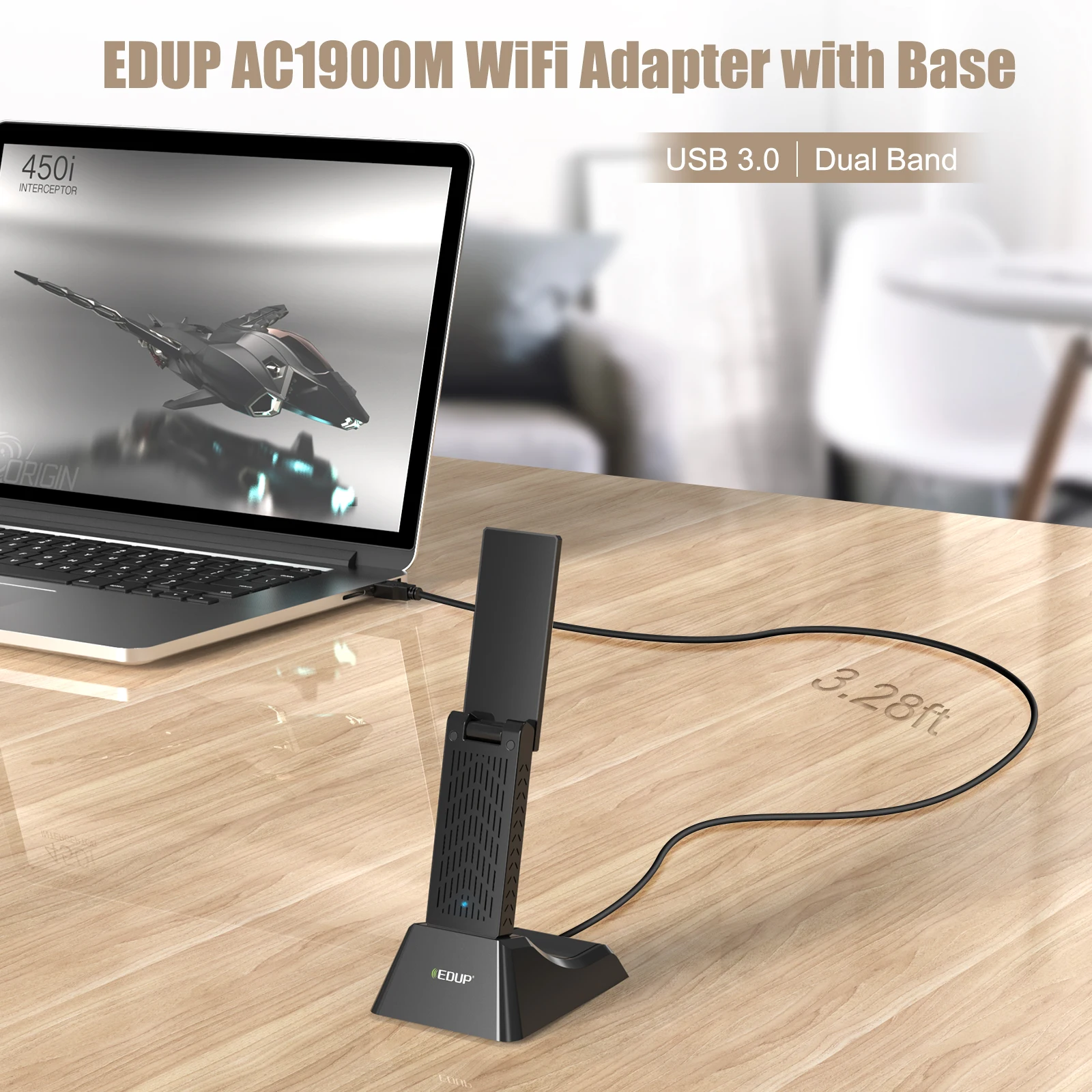 EDUP High Speed 1900Mbps Wireless Network Card Realtek RTL8814  USB  Wifi Adapter