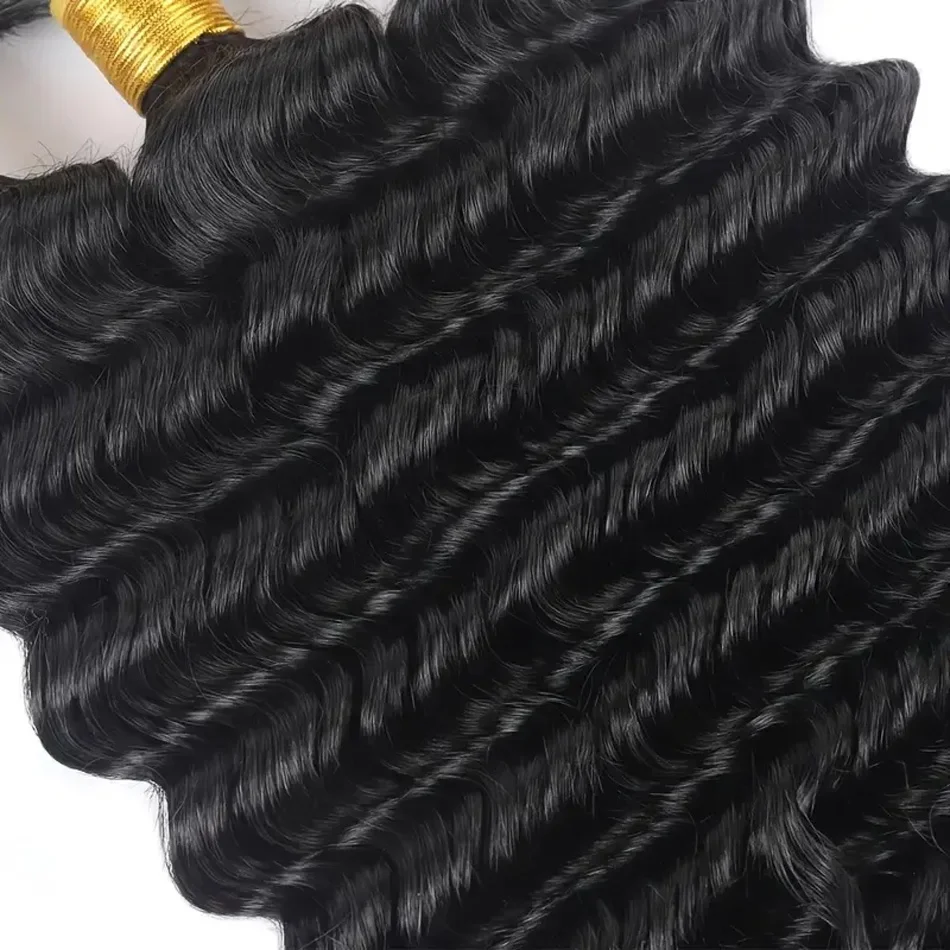 Deep wave braziliaanse remy echthaar weave bundels 4 stuks_voghion.com
