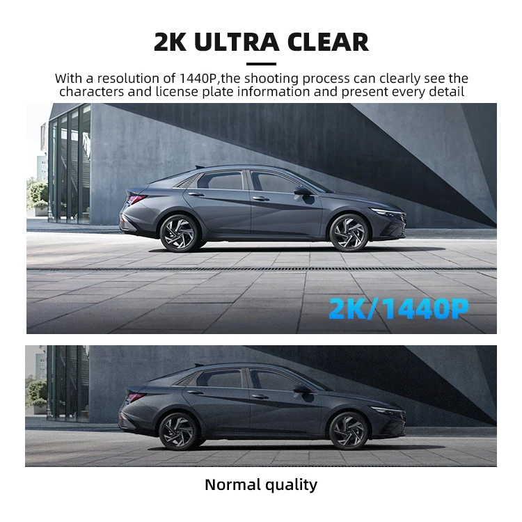 High Quality Wide Angle 140°+110°+120° Camera 2K+1080p+1080p 3 Lens Dashcam Multi Car Camera Black Box with for Senior Agent manufacture