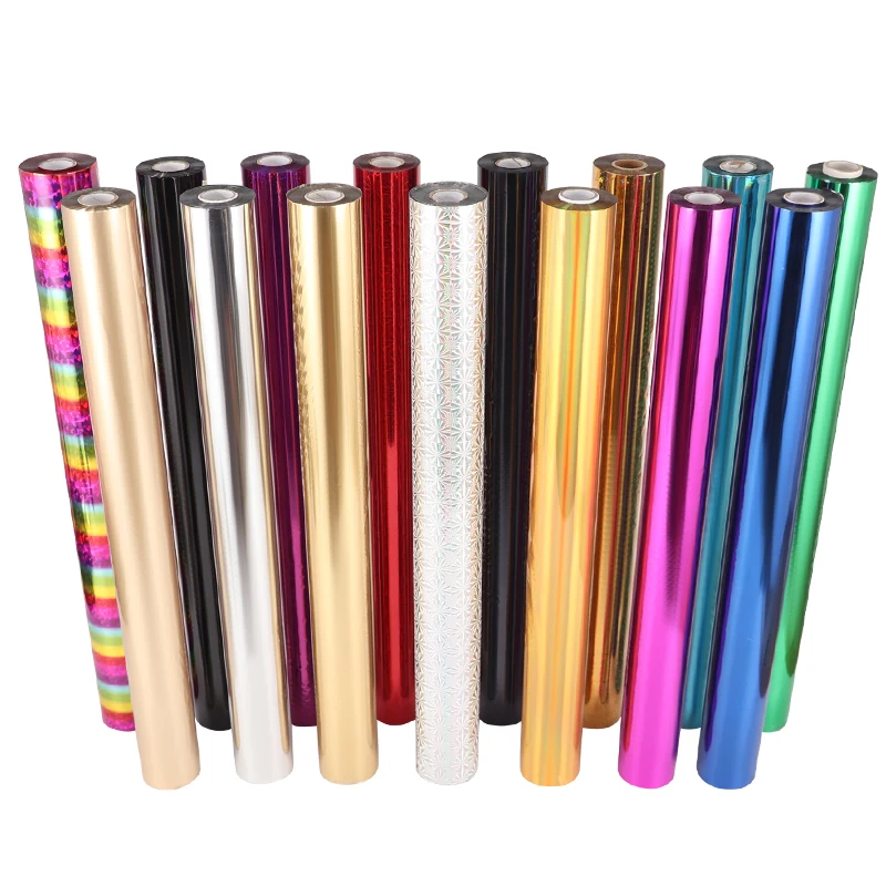 HDFOIL Generic PET Material Hologram Cold Stamping Foil 110-125C Stamping Temperature for Fabrics Leather Paper Plastic Rolls
