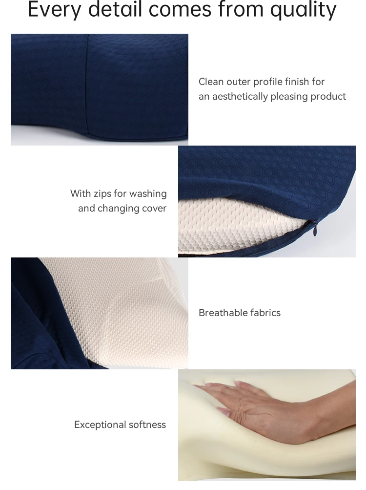 Ergonomics Anti Wrinkle Sleeping Cervical Orthopedic Contour Pillow Memory Foam Bed Pillow Buy