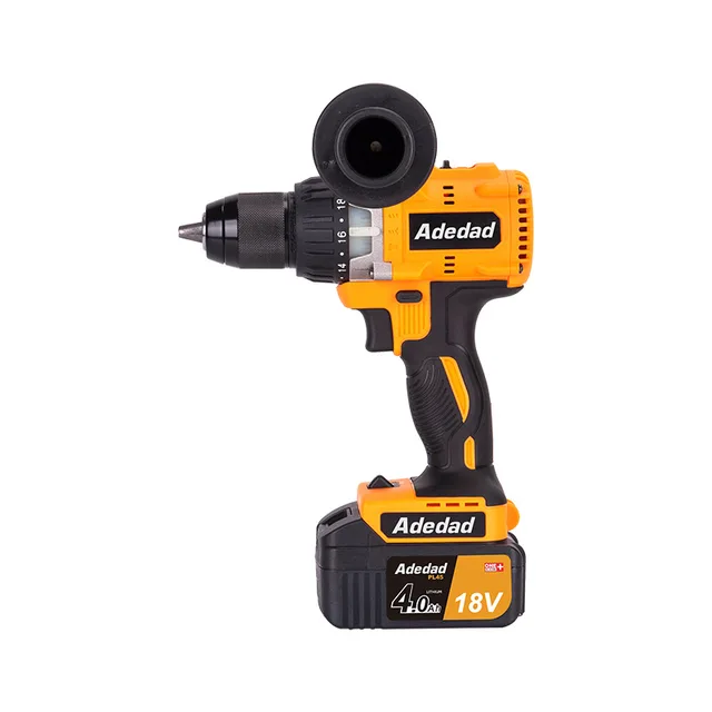 High-Power Industrial Grade Brushless Lithium Electric Drill Dual Speed Adjustment Rechargeable Hand Drill for Wall Drilling