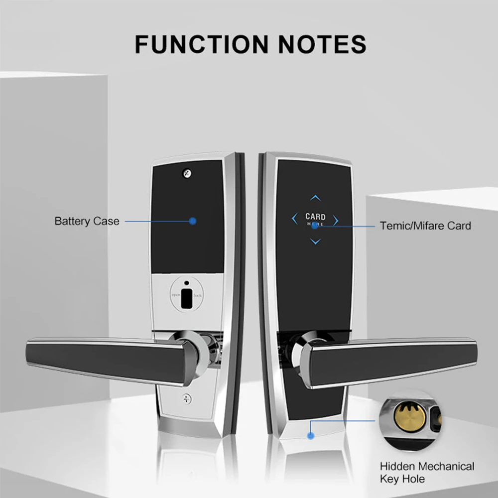2024 Smart Card Access Control System Rf Hotel Room Door Lock With Free Software Smart Door Lock