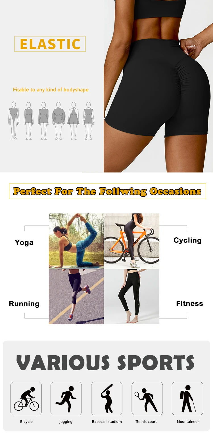 Low Moq Women Cycling Shorts High Waist Quick Dry Seamless No T Line