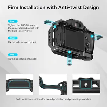 SmallRig Aluminum Alloy R7 Cage with Quick Release Plate for Arca Stand for Canon R7 4003 detail image