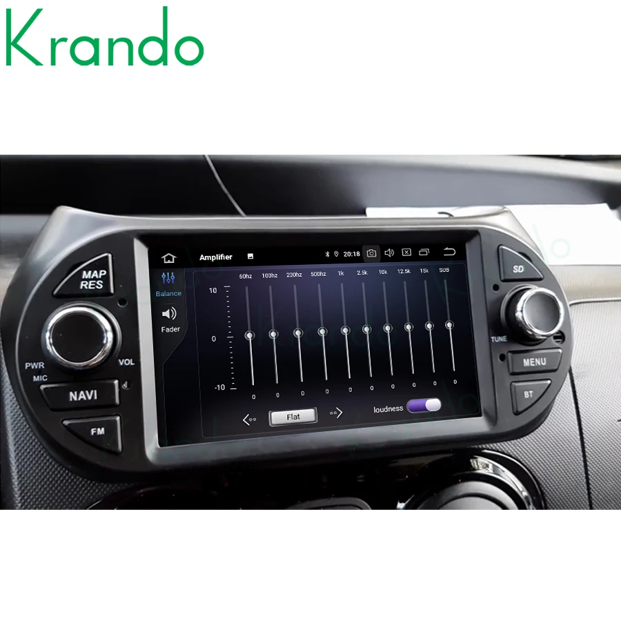 Krando Android 11.0 7 Inch 4G 64G Car Radio GPS for Fiat Fiorino Qubo for Citroen Nemo for Peugeot Bipper 2008-2015 Multimedia