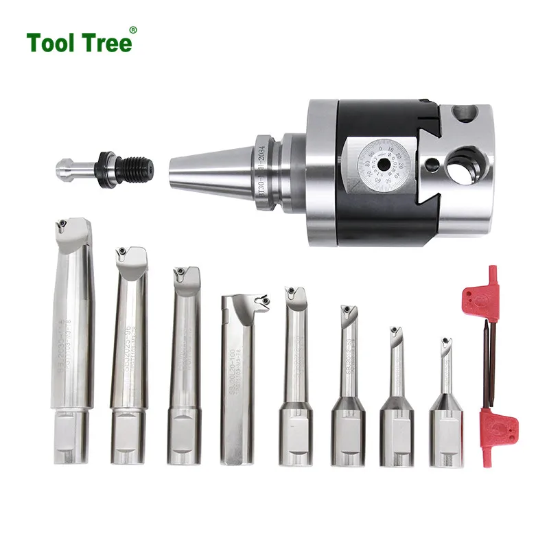 Machine Tools TaiWan BT30 NBH2084 8pcs High Precision Adjustable Micro Boring Head Set for CNC
