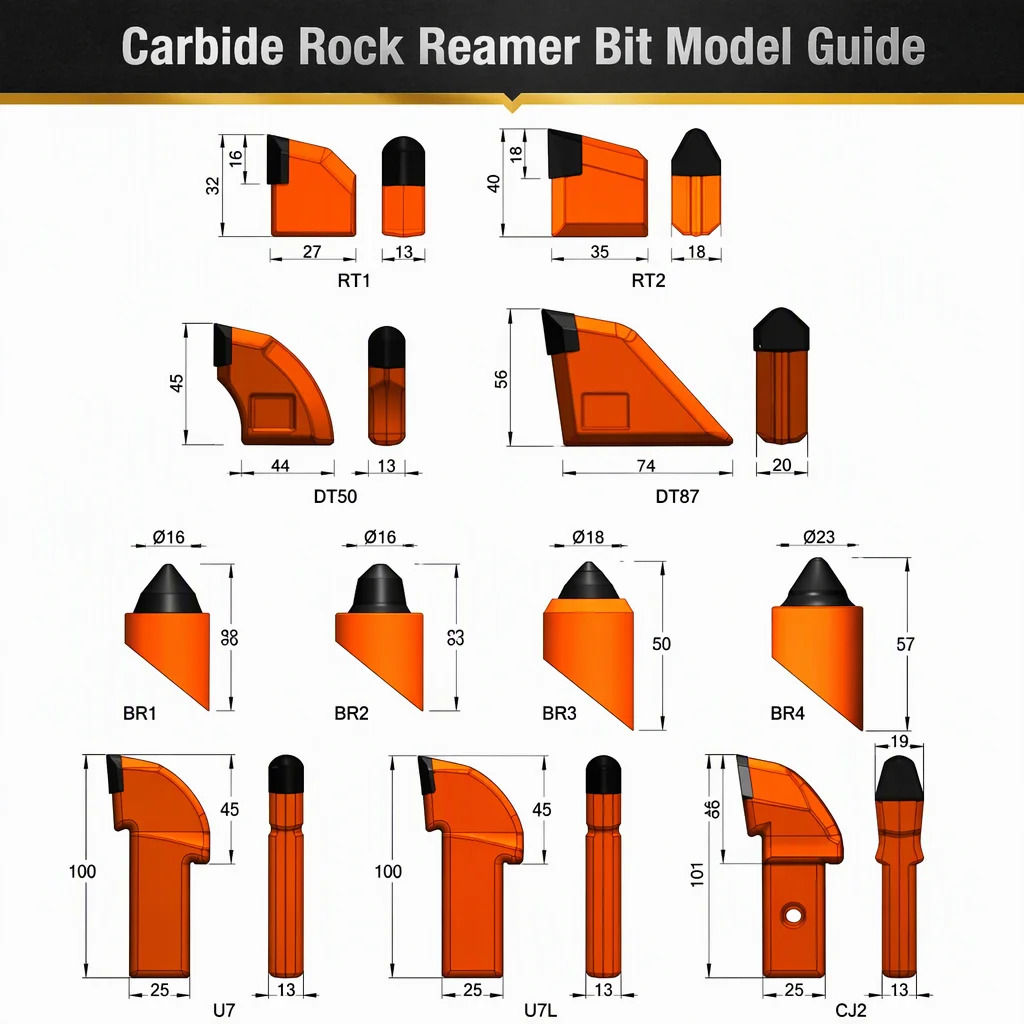Carbide Rock Reamer Bit BR1 BR2 BR3 HDD Machine Spare Parts Trenchless Horizontal Directional Drilling Rig Earth