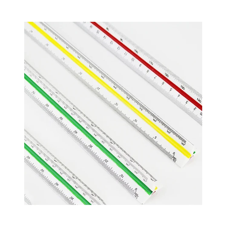 Низкая стоимость три стороны шкалы 6 пропорций треугольник белый пластик инженерный дизайн шкала