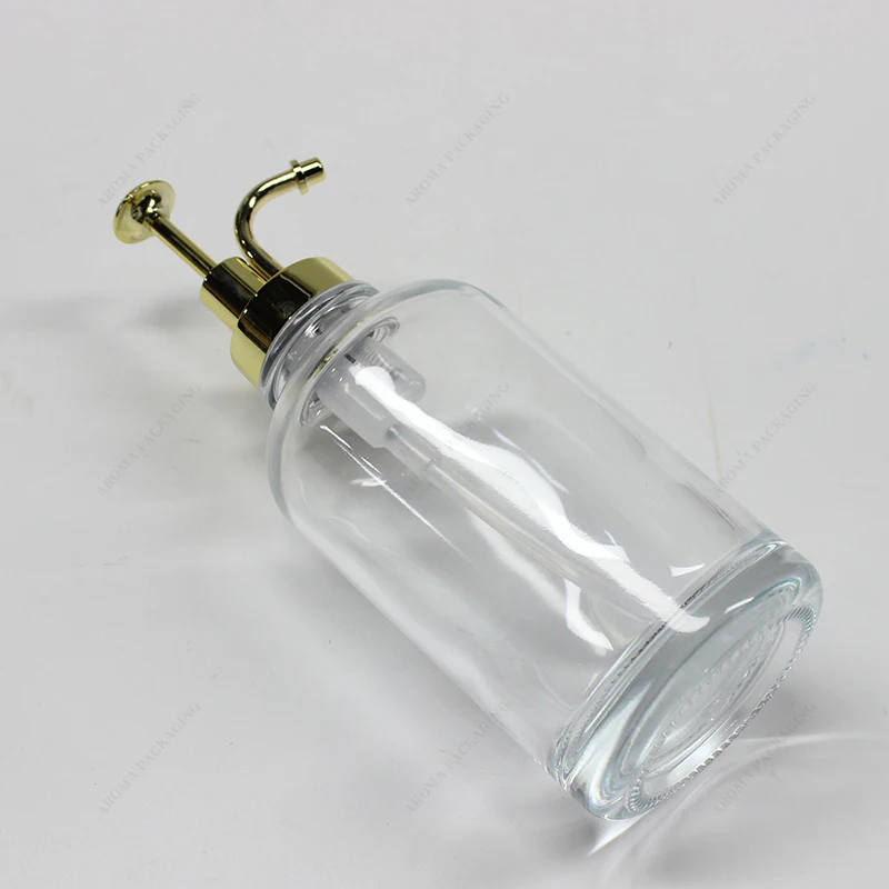300ml 500lm Premium Liquid Soap Syrup Dispenser With Pump Glass Coffee