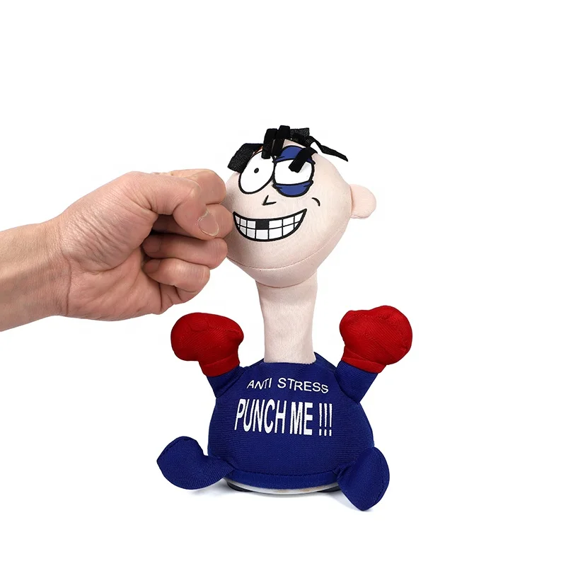 New Style Punch Me Electric Anti Stress Screaming Doll Decompress Toys Stress Relief Plush Toys