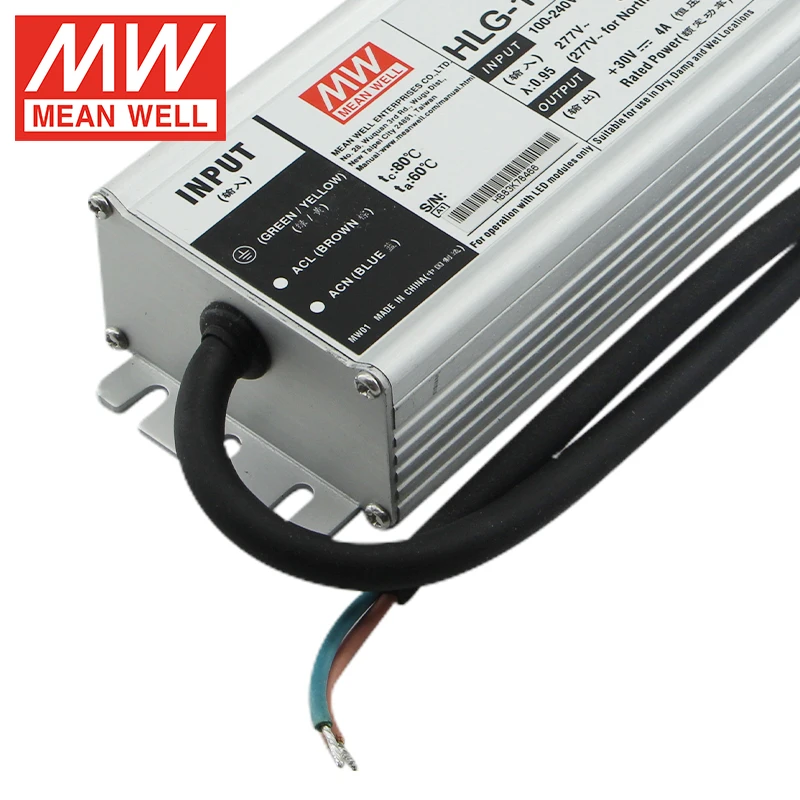 MEAN WELL HLG-120H-36A LED-Netzteil 122W – 36V, 3,4A, IP65, Dimmbar & Universell Einsetzbar