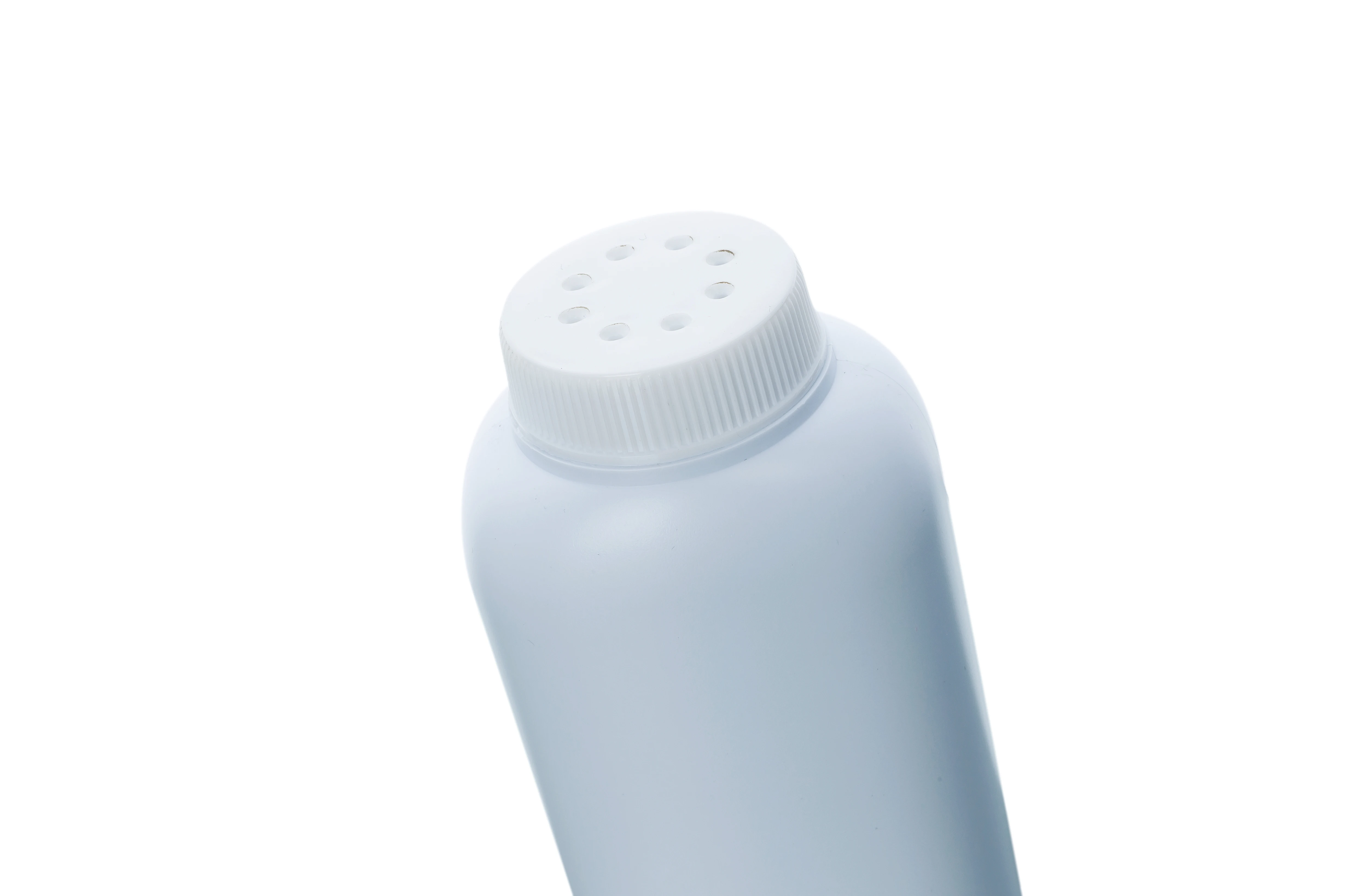 White And Blue HDPE Talcum Powder Bottle