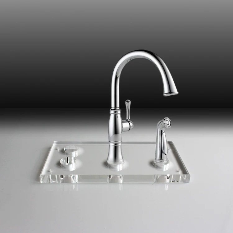 APEX Transparent Acrylic Faucet Display Rack Acrylic Tap Display Stand