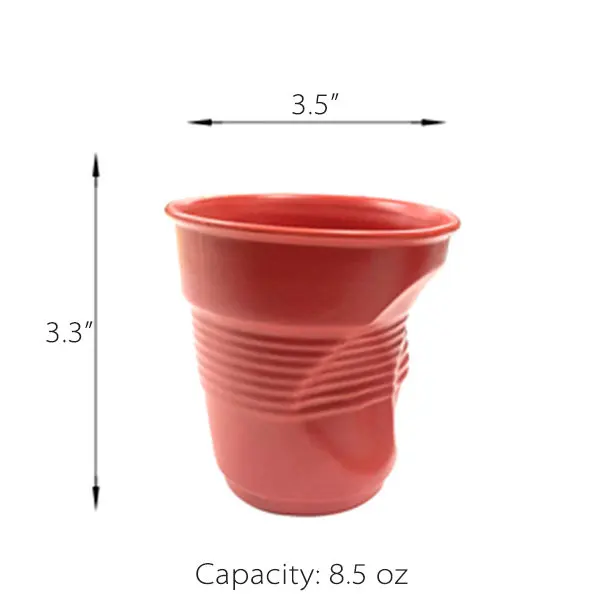 Matte Red Creative Crumple Wrinkle Distressed Ceramic Mug Personalized Coffee Cup Without Handle