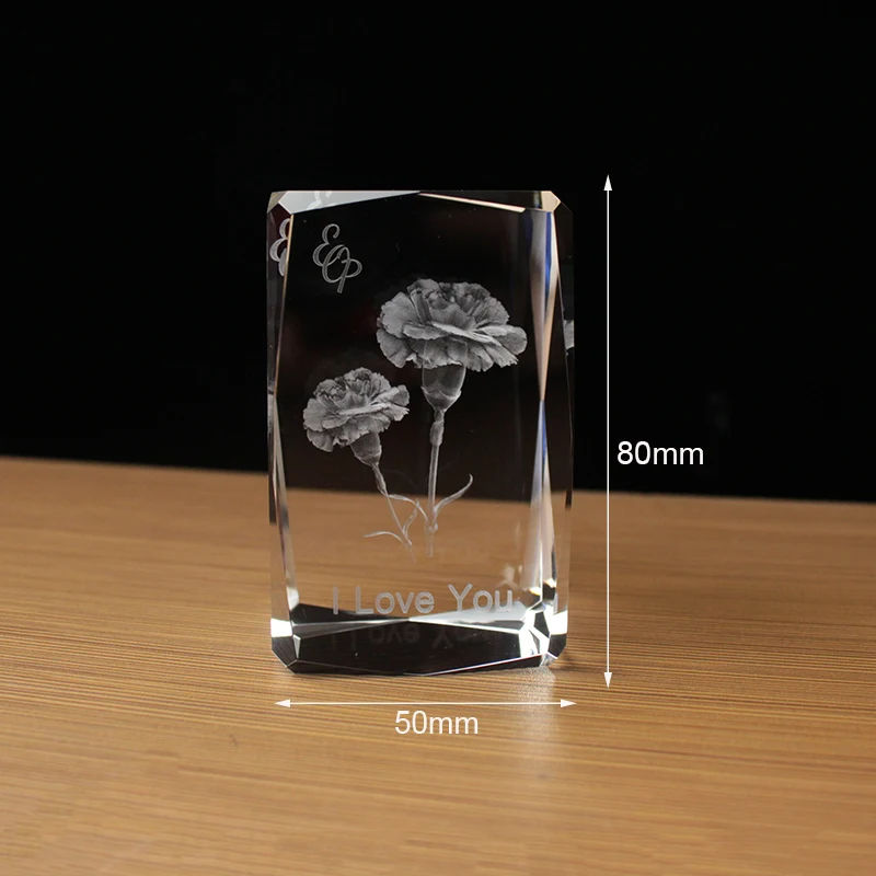 Cube Photo Personnalisé Cube De Photo En Verre Gravé Au Laser 3d, Personnalisé, Cadre, Photo 2d, En Cristal, Pour Cadeau De Mariage, De Noël, 50 Unités Cristaux Photo 3d