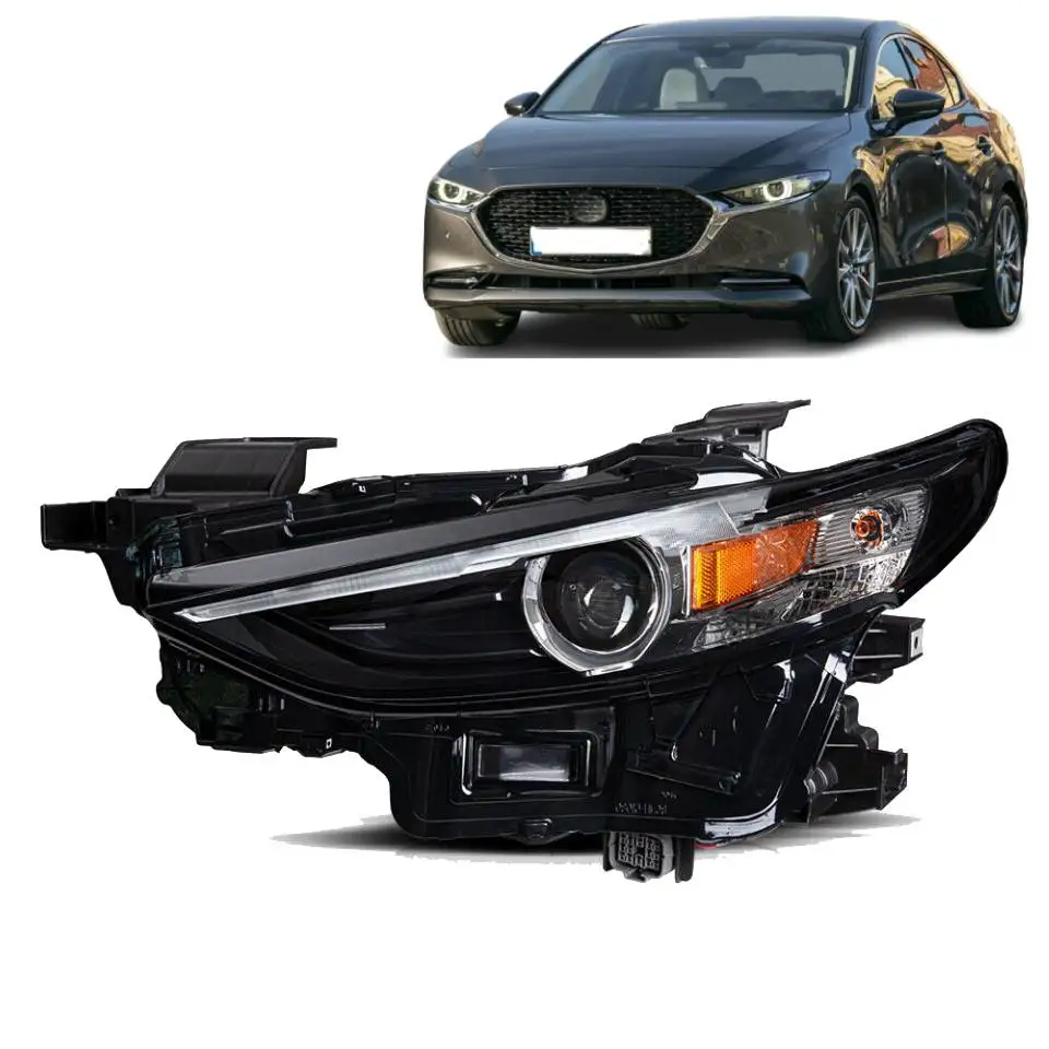 LED Headlight Lamp W/LOW  USA ADAPTIVE with running light reflector high low beam For 2019 2020 2021 Mazda 3