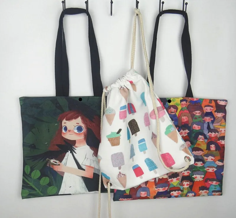 Borse di tela stampate su ordinazione di colore pieno dell