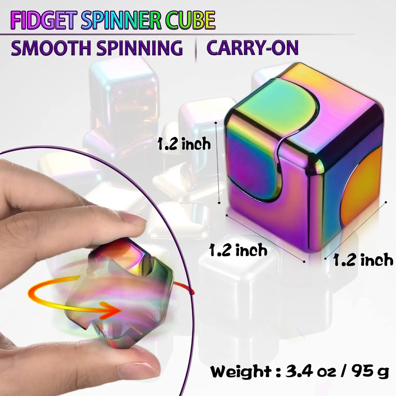 Fidget Spinner Toys Cube , Office Toys Anxiety Figette Sensory Toy