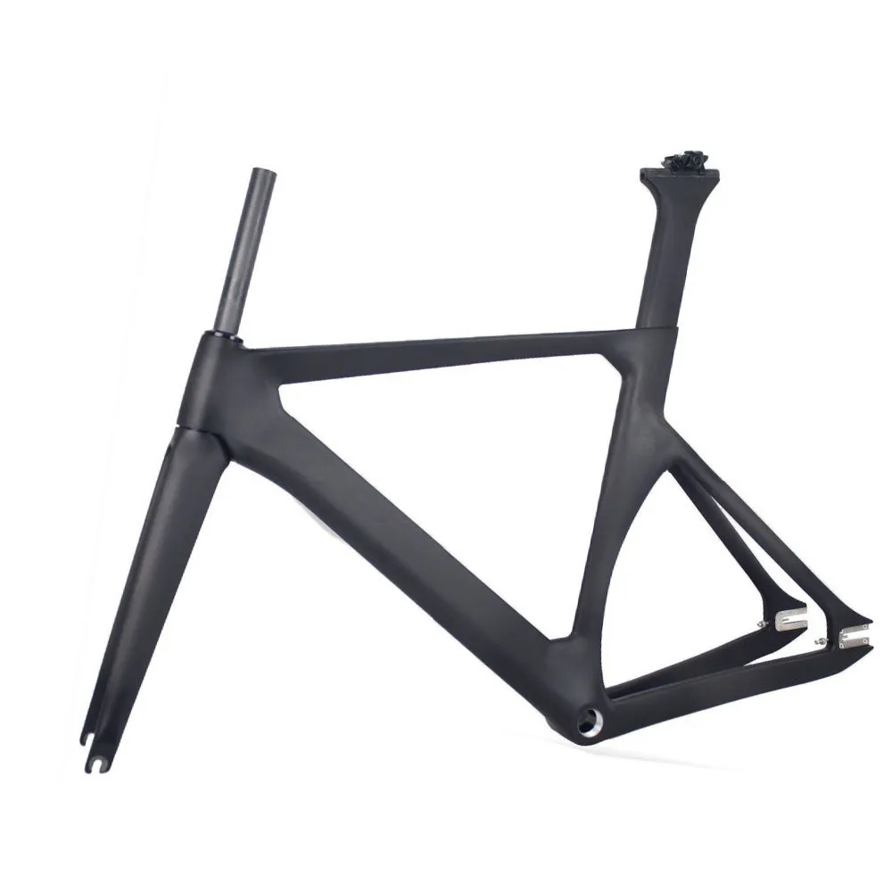 Winowsports T800 Carbon Fiber TR Frame With Fork Seatpost+Steam  Ultralight Track Frameset Use for Racing Fixed Gear Bike Frame