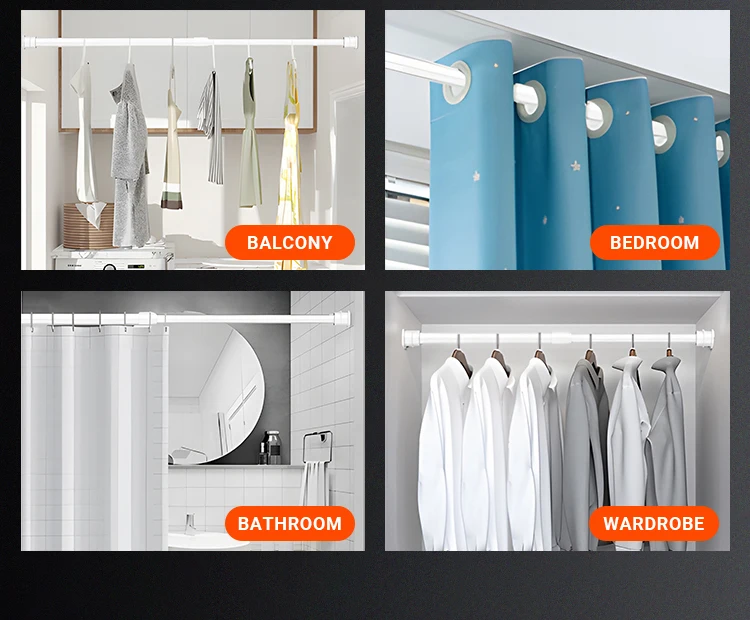 Portable Adjustable Telescopic Shower Curtain Rod Wholesale Buy