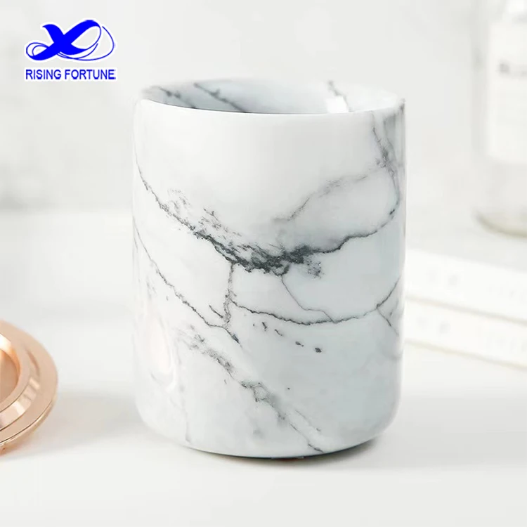 Luxury White Onyx Candle Holders With Lid Marble Stone Onyx Candle Jar