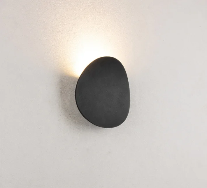 LED wall lamp round white black balcony courtyard bedroom bedside aisle modern decorative wall lamp