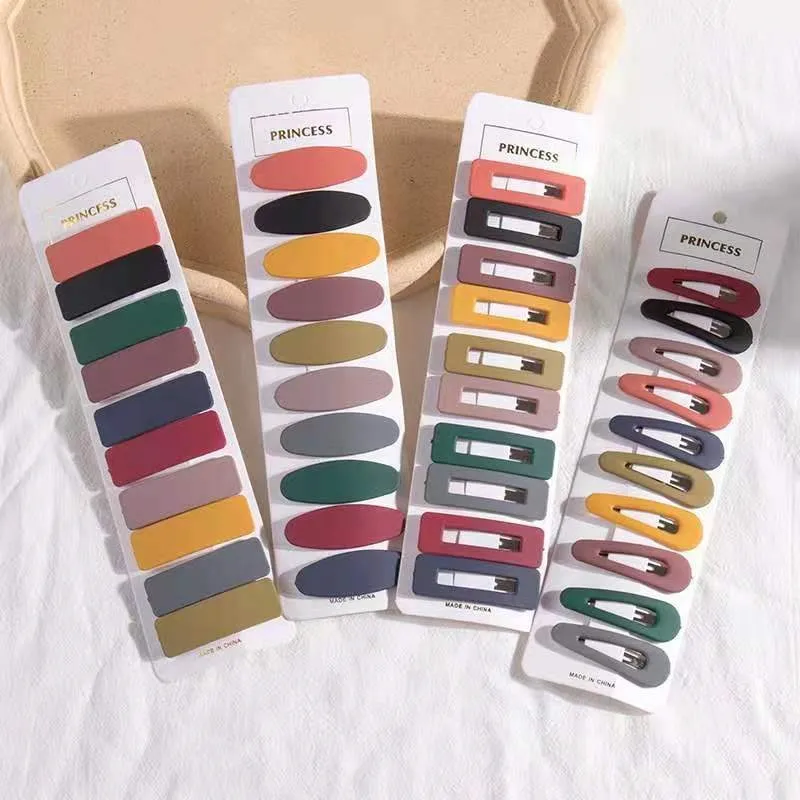 Набор женских заколок для волос BB аксессуары с масляной краской конфетные цвета матовый набор из 10 штук заколка bb