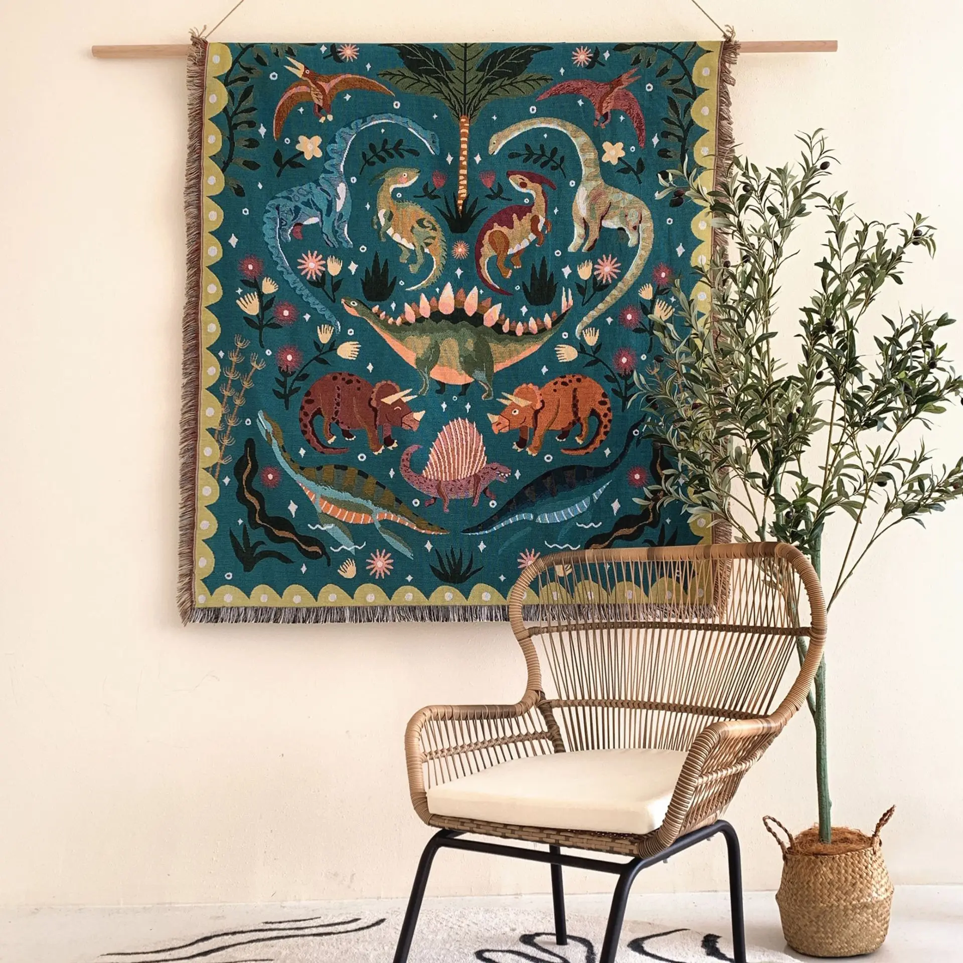 Hot Selling Picnic Blanket Cotton Printed Jacquard Woven Blanket