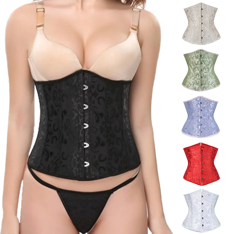 Plus Size Corset V Neck Tanks Bandage Short Crop Top Vest for Women Sexy Bondage Lace Up Bustier Corset